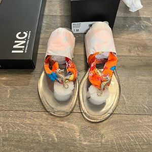 INC‎ International Concepts Malana Seahorse Scarf Sandal SZ 7 NEW